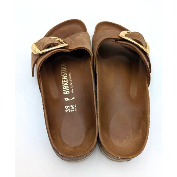 Birkenstock Madrid Big Buckle Sandals Unisex Cognac Size W8/M6 EU39 - Picture 7 of 13